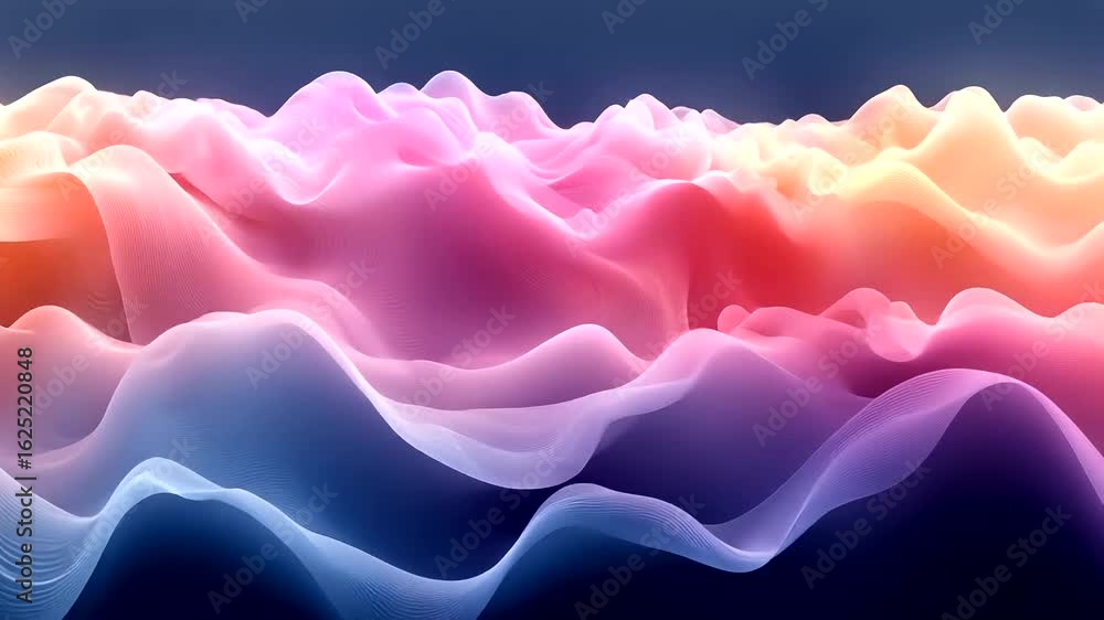 Poster abstract pastel wavy lines animation background for creative projects and visualizations