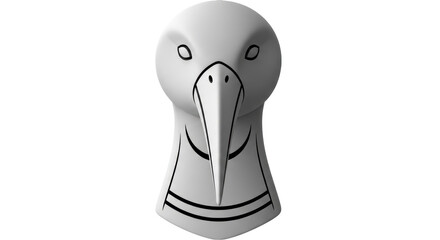 Isolated Abstract Bird Head