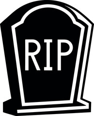 RIP Tombstone Silhouette
