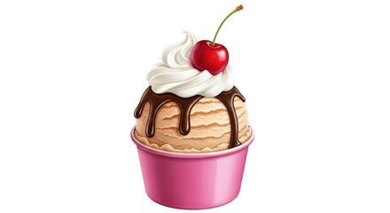 Isolated Ice Cream Cup Dessert