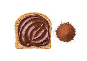 Obraz premium Chocolate Spread on Toast with Cocoa Powder