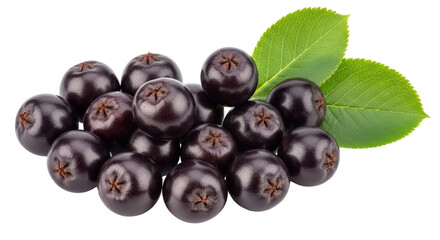 Isolated aronia berries