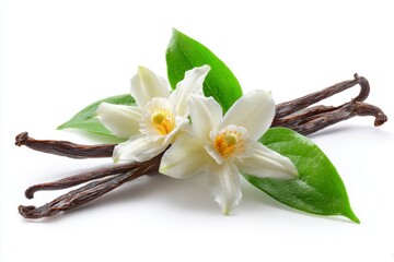 Vanilla Bean and Flower Still Life