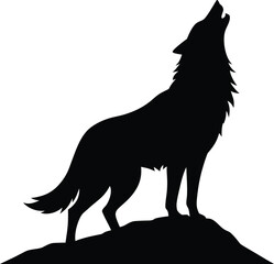 Howling Wolf Silhouette