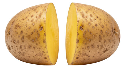 Isolated Cut Potato Halves