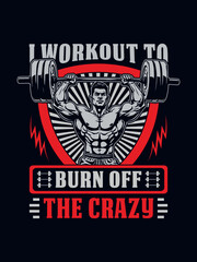 Fototapeta premium Fitness gym t-shirt design