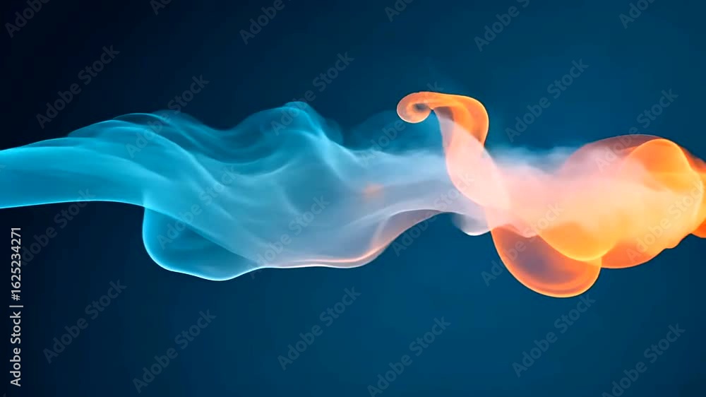 Poster abstract smoke flowing two tones dynamic background visual effects animation
