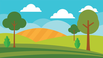 Fototapeta premium summer landscape with trees