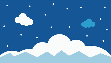 vector illustration of a winter landscape