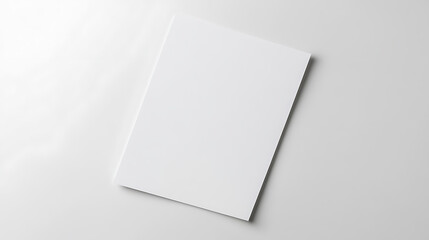 Blank sheet of paper, clean, simple, and ready for content. Ideal for mockups or presentations with minimalist aesthetics.