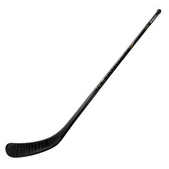 Naklejka premium Black wooden hockey stick isolated [Transparent Background PNG].