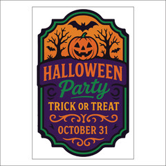 Halloween Invitation Card Design
