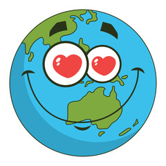 Expressive illustration of planet earth