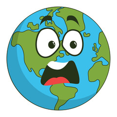 Expressive illustration of planet earth