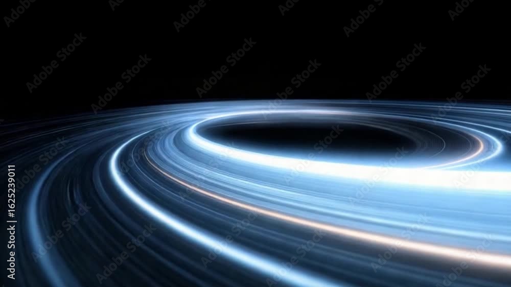 Poster cosmic vortex: an evocative artwork of swirling energy, a luminous stream of light curves and flows,