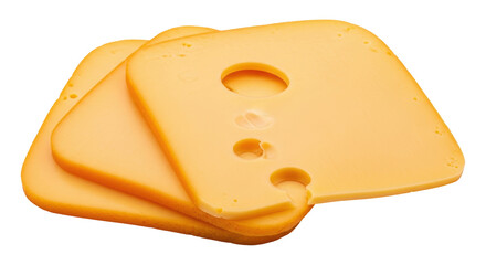 Isolated Cheese Slices