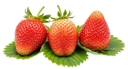 Isolated Group of Strawberries