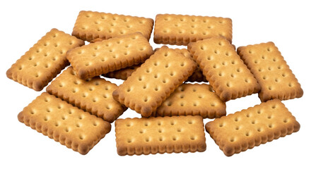 Isolated Pile of Crackers