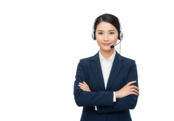 Friendly Asian Customer Service Representative