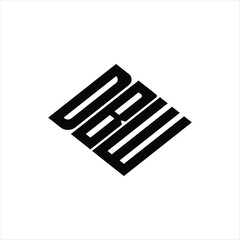 Modern abstract DBW logo design featuring geometric lines for innovative data analysis and digital transformation branding