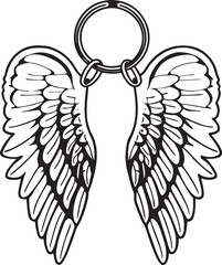 Vector Silhouette of Perched Bird