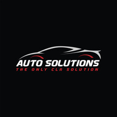 Auto Solution Logo Design Template Stock Vector.