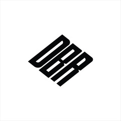 Modern abstract DBR logo design featuring geometric lines for innovative data analysis and digital transformation branding