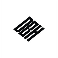Modern abstract DBH logo design featuring geometric lines for innovative data analysis and digital transformation branding