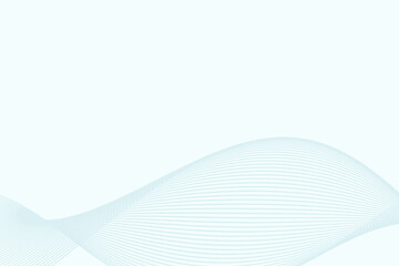 Minimalist Abstract Wave Background: Elegant Horizontal Blue Curved Lines on Light Pastel Background