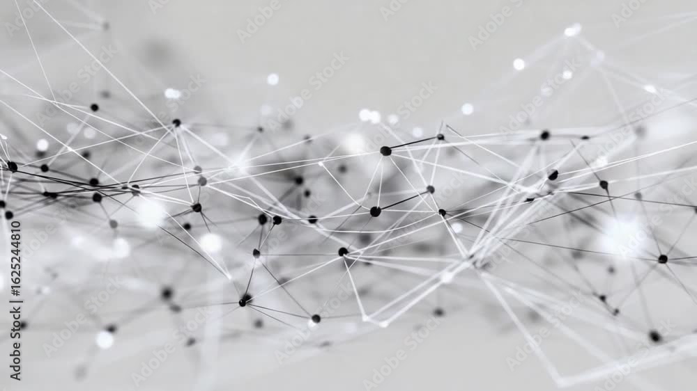 Poster network connectivity in focus: a futuristic depiction of interconnected nodes and intricate lines sy