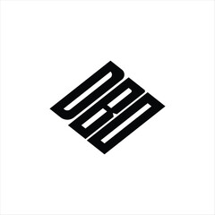 Modern abstract DBO logo design featuring geometric lines for innovative data analysis and digital transformation branding