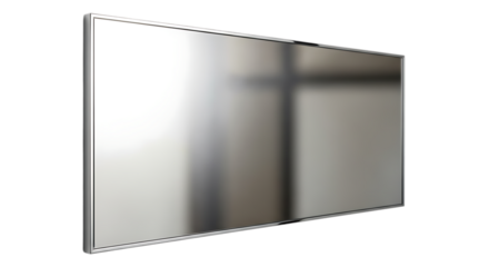 Brushed metal panel isolated on transparent background