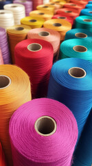 Close-Up of Fine Linen Thread for Clothing