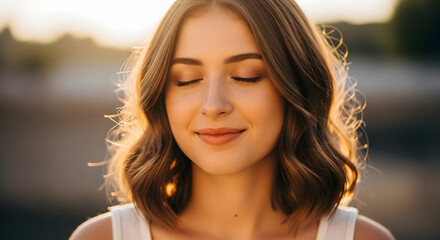 Obraz premium Find your inner peace with our natural skincare range promoting healthy radiant skin and a youthful glow achieving a serene state of mind