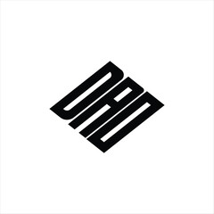 Modern abstract DAO logo design featuring geometric lines for innovative data analysis and digital transformation branding