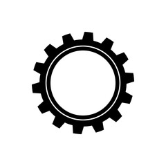 Single Black Gear Cogwheel Settings Icon