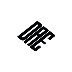 Modern abstract DAE logo design featuring geometric lines for innovative data analysis and digital transformation branding