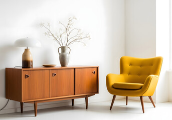 Mid-Century Modern Interior Scene
