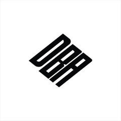 Modern abstract DBA logo design featuring geometric lines for innovative data analysis and digital transformation branding