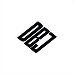 Modern abstract DBJ logo design featuring geometric lines for innovative data analysis and digital transformation branding
