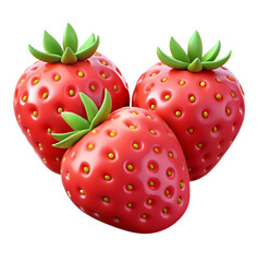 strawberry isolated on white background