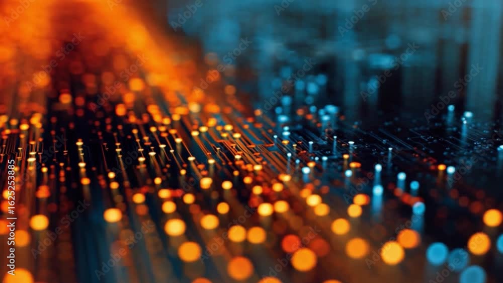 Poster digital pathways: an artistic view of glowing, interwoven pathways hinting at the complexities of th