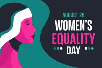 Women's Equality Day Design: Geometric Female Profile