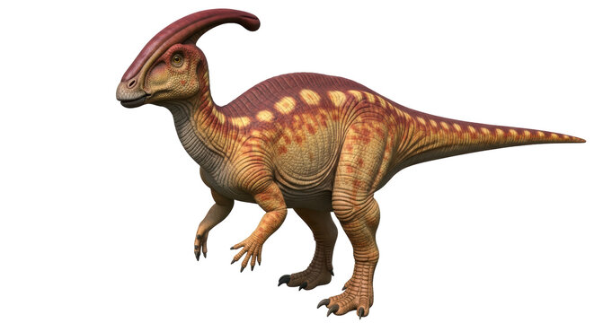 Isolated Parasaurolophus Dinosaur