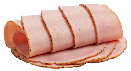 Isolated Sliced Ham