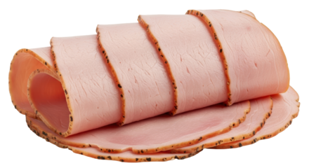 Isolated Sliced Ham