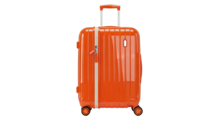 Isolated Orange Suitcase