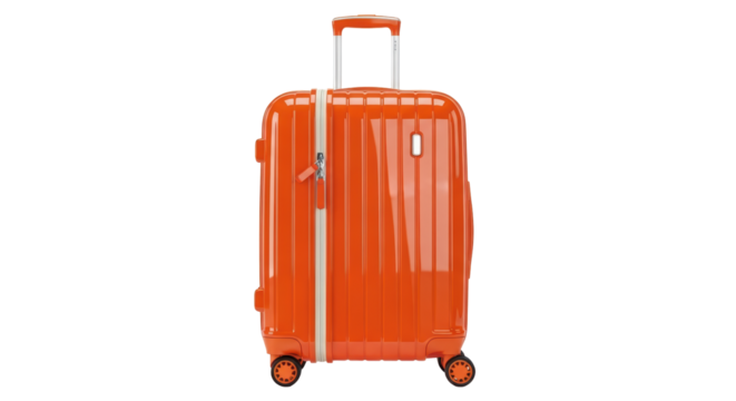 Isolated Orange Suitcase