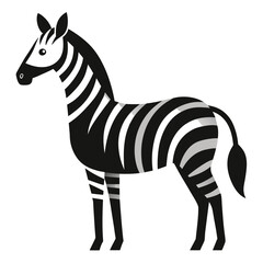 Stylish Design Zebra Vector Style on White