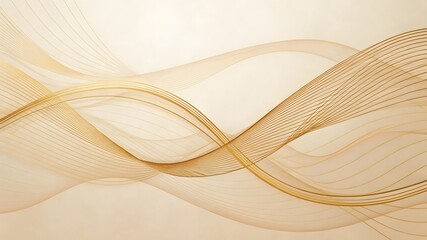 Elegant Golden Wavy Lines Abstract Background